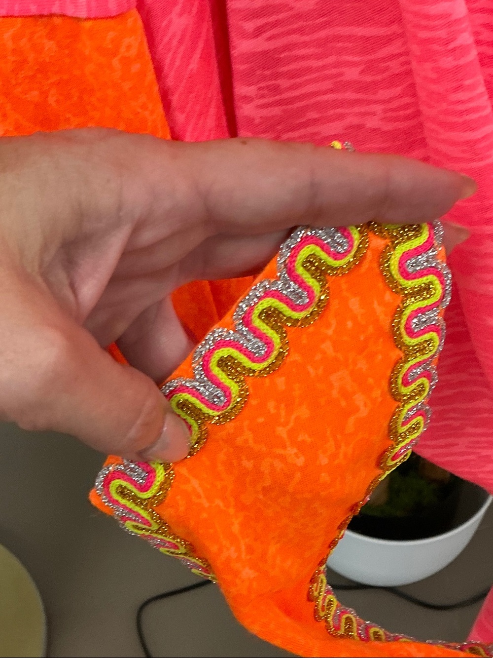 Pitusa Hot Pink and Orange Lightweight Robe - Picture 2 of 3